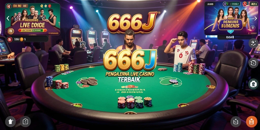 Screenshot gameplay Live Casino yang mendebarkan di 666J.