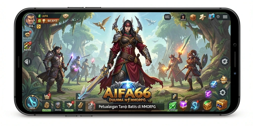 Screenshot AIFA66 menampilkan aksi seru dalam pertempuran MMORPG.