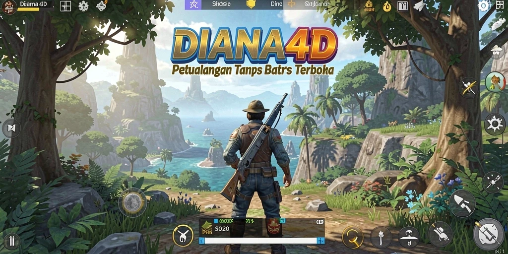 Screenshot gameplay DIANA4D yang menampilkan dunia luas dan interaktif.