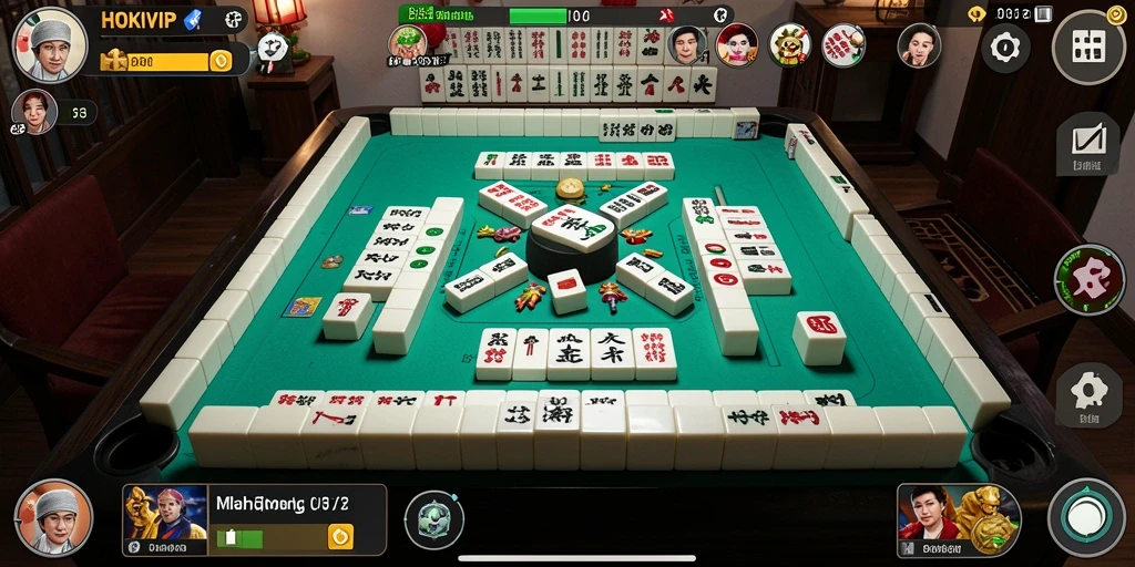 Tampilan gameplay HOKIVIP yang menarik dalam permainan Mahjong.
