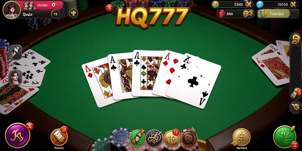 Tampilan menarik dari gameplay QiuQiu di HQ777.