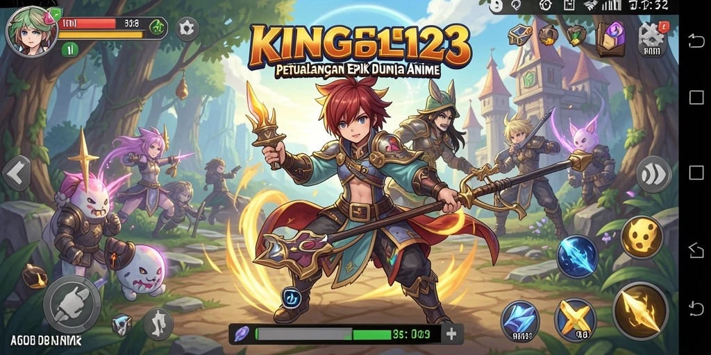 Gambaran gameplay seru dari <strong>KING123</strong> dengan karakter anime yang ikonik.
