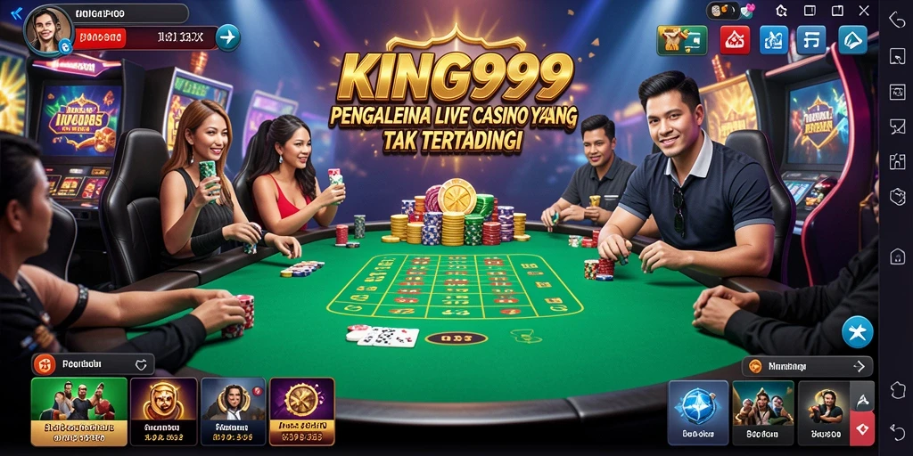 Tampilan menarik dari gameplay Live Casino di KING999.