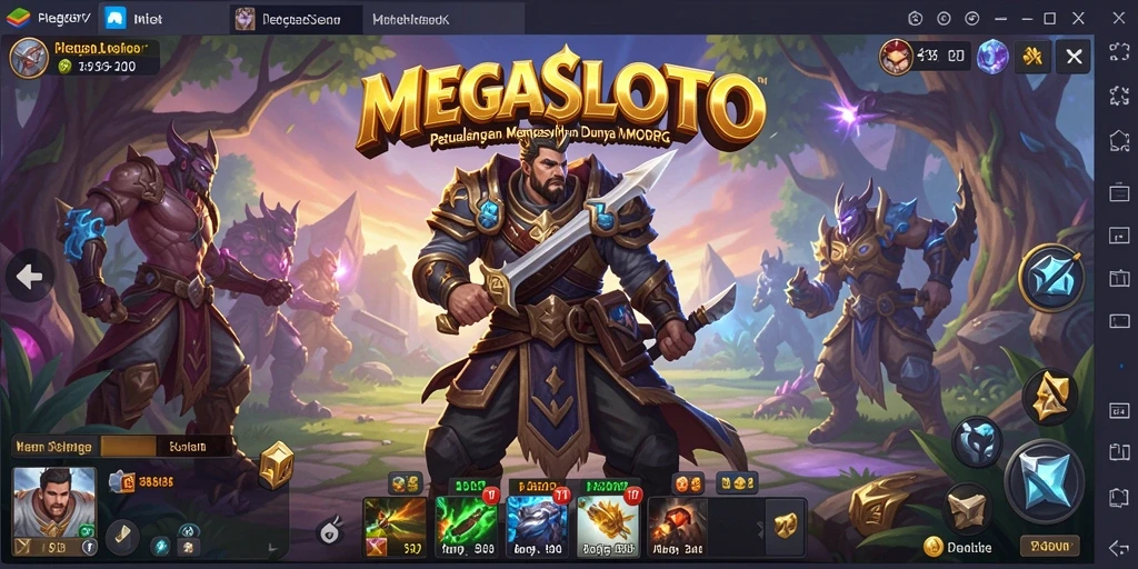 Tampilan gameplay MEGASLOTO yang menakjubkan dalam aksi MMORPG.