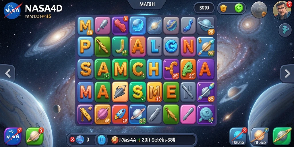 Screenshot menunjukkan gameplay seru NASA4D dengan kombinasi warna yang menarik.