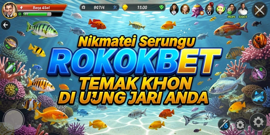 Gameplay seru ROKOKBET dengan aksi menembak ikan.