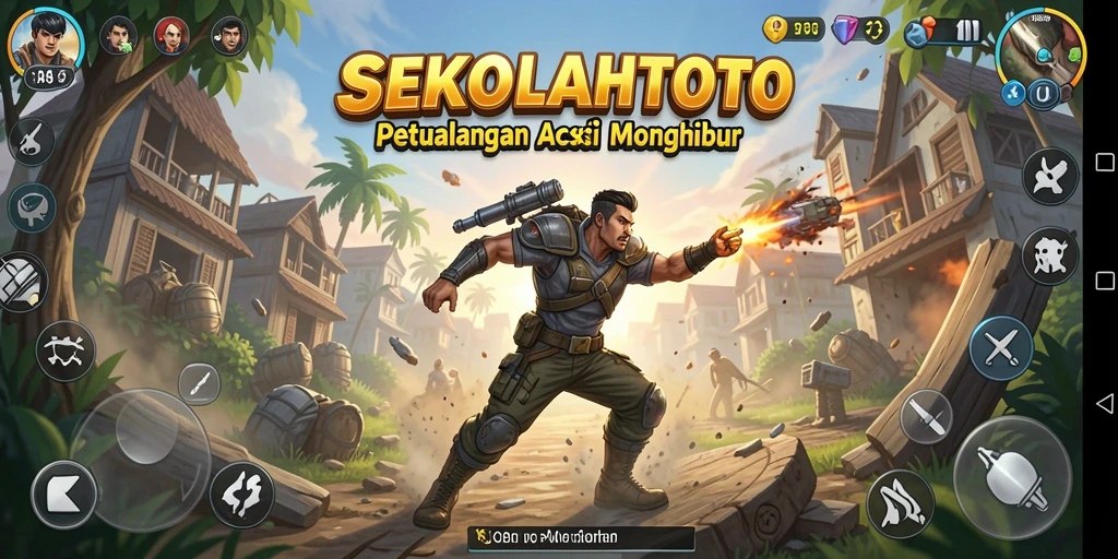 Tampilan gameplay seru dan menegangkan dari SEKOLAHTOTO.
