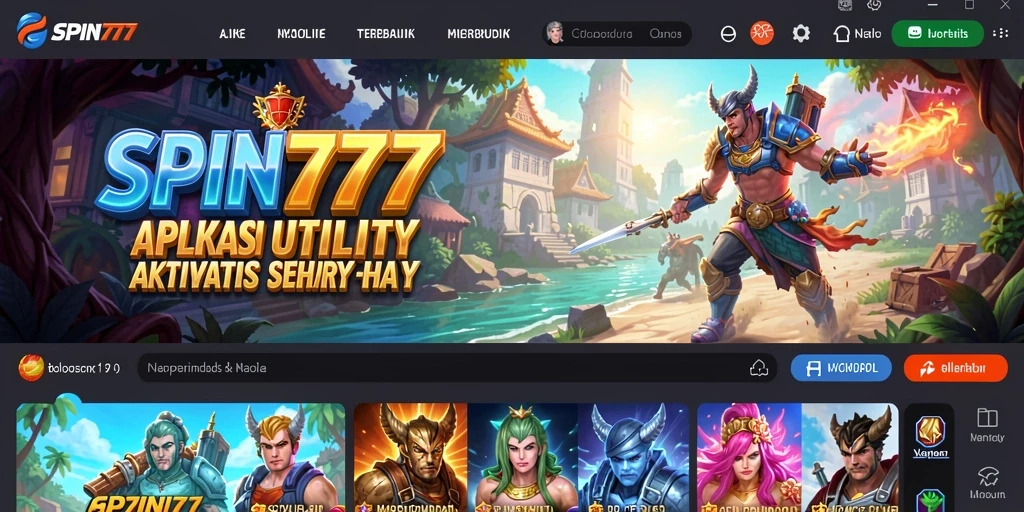 Tampilan antarmuka utama SPIN777 yang memudahkan navigasi pengguna.