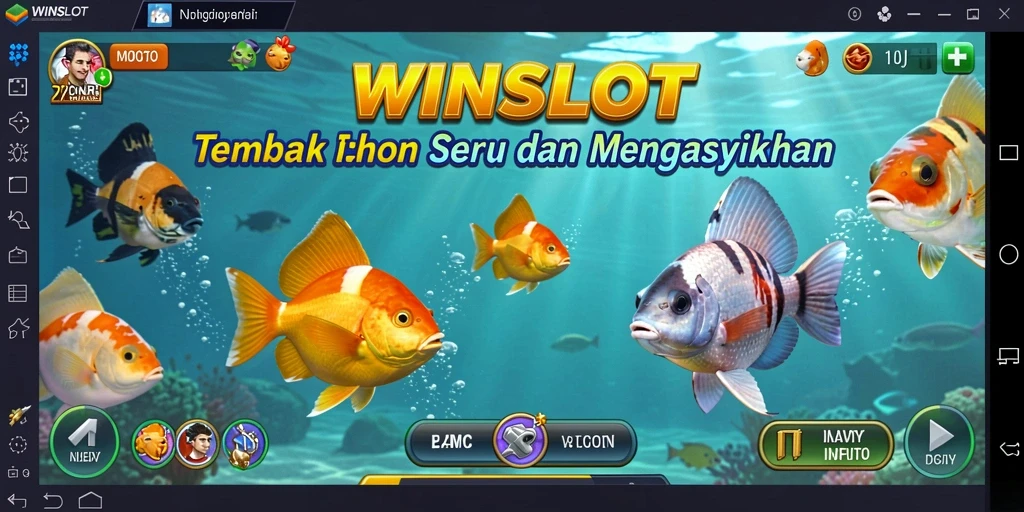 Tampilan gameplay seru dalam game Tembak Ikan WINSLOT.