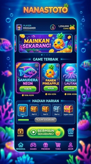 Halaman utama nanastoto dengan tampilan menarik dan mudah dinavigasi.
